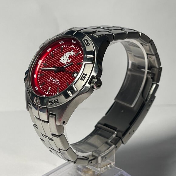 Washington State Cougars NCAA Stainless-Steel Watch by Fossil NEW (RARE) - Picture 3 of 10
